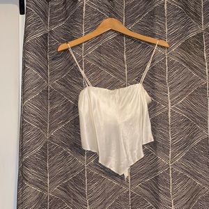 Zara Silk White Bandana Top
